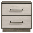  Coaster Furniture Fenwick 224982 2-Drawer Nightstand Bedside Table - Grey Oak IMAGE 3
