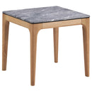  Coaster Furniture Polaris 707857 Square SmartTop Side End Table - Grey and Light Oak IMAGE 1