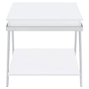  Coaster Furniture Marcia 708157 Rectangular Side End Table - White High Gloss IMAGE 5