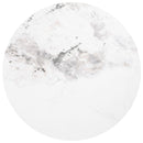  Coaster Furniture Rowena 708337 Round Sintered Stone End Table - White Faux Marble IMAGE 4