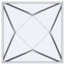  Coaster Furniture Brittania 709737 Square Glass Top Geometric End Table - Nickel IMAGE 6