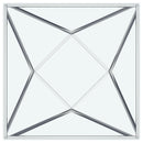  Coaster Furniture Brittania 709738 Square Glass Top Geometric Coffee Table - Nickel IMAGE 6