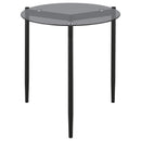  Coaster Furniture Rosalie 710167 Round Smoked Glass Top End Table - Grey IMAGE 5