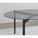  Coaster Furniture Rosalie 710168 Round Smoked Glass Top Coffee Table - Grey IMAGE 7