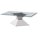  Coaster Furniture Jenny 710208 Glass Top Stainless Steel Coffee Table - Chrome IMAGE 4