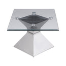  Coaster Furniture Jenny 710208 Glass Top Stainless Steel Coffee Table - Chrome IMAGE 5