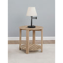  Coaster Furniture Fowler 710287 1-shelf Round Engineered Wood Side End Table - Natural IMAGE 2