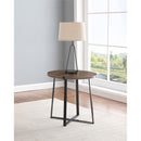  Coaster Furniture Marcus 710297 Round Engineered Wood Side End Table - Light Brown IMAGE 2