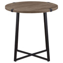  Coaster Furniture Marcus 710297 Round Engineered Wood Side End Table - Light Brown IMAGE 3
