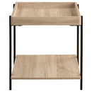  Coaster Furniture Fallon 710307 Square Engineered Wood End Table - Light Brown IMAGE 5