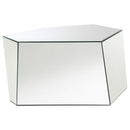  Coaster Furniture Capella 710446 Mirrored Abstract Geometric Coffee Table - Silver IMAGE 3