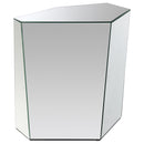  Coaster Furniture Capella 710447 Mirrored Abstract Geometric End Table - Silver IMAGE 1