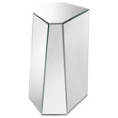  Coaster Furniture Capella 710447 Mirrored Abstract Geometric End Table - Silver IMAGE 5