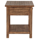  Coaster Furniture Payne 710547 1-Drawer Wood End Table with Shelf - Distressed Brown IMAGE 4