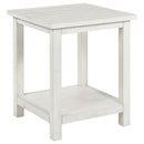  Coaster Furniture Payne 710556 Wood End Table with Shelf - Distressed White IMAGE 1