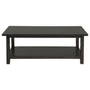 Coaster Furniture Payne 710568 Wood Coffee Table with Shelf - Distressed Java IMAGE 2