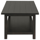  Coaster Furniture Payne 710568 Wood Coffee Table with Shelf - Distressed Java IMAGE 3