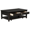  Coaster Furniture Concord 710578 2-Drawer Rectangular Coffee Table - Distressed Java IMAGE 3
