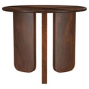  Coaster Furniture Dale 721997 Round Solid Mango Wood Side End Table - Brown IMAGE 3