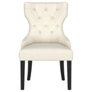  Coaster Furniture Baney 115572 Fabric Upholstered Dining Side Chair - Beige and Black IMAGE 3