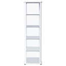  Coaster Furniture Aero 950399 5-shelf Display Curio Cabinet with LED Lighting - White IMAGE 11