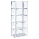  Coaster Furniture Aero 950399 5-shelf Display Curio Cabinet with LED Lighting - White IMAGE 4