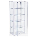  Coaster Furniture Aero 950399 5-shelf Display Curio Cabinet with LED Lighting - White IMAGE 5