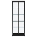  Coaster Furniture Aero 950400 4-shelf Display Curio Cabinet with LED Lighting - Black IMAGE 10