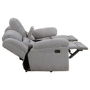 Coaster Furniture Gilson 602552 Chenille Upholstered Reclining Loveseat - Grey IMAGE 8