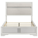  Coaster Furniture Miranda 205110Q 54-inch Upholstered Queen Panel Bed - White IMAGE 4