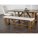  Furniture of America Losone FM3422WH-BN Bench w/ Cushion IMAGE 2