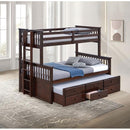  Furniture of America University FM-BK458F-DW Twin/Full Bunk Bed IMAGE 2