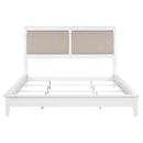  Coaster Furniture Bexhill 223471Q 56-inch Upholstered Queen Panel Bed - White IMAGE 3