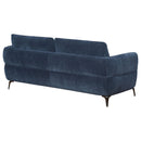  Coaster Furniture Lively 509041 Chenille Upholstered Modern Track Arm Sofa - Blue IMAGE 6