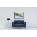  Coaster Furniture Lively 509042 Chenille Upholstered Modern Track Arm Loveseat - Blue IMAGE 9