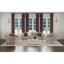  Coaster Furniture Ellorie 504838 Upholstered Channel Back Curved Loveseat - Beige IMAGE 8