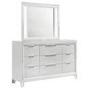  Coaster Furniture Marmore 224963M 9-Drawer Dresser and LED Mirror - White IMAGE 1