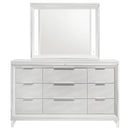  Coaster Furniture Marmore 224963M 9-Drawer Dresser and LED Mirror - White IMAGE 2