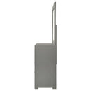  Coaster Furniture Ives 224973M 6-Drawer Dresser and Mirror - Grey High Gloss IMAGE 4