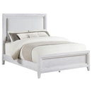  Coaster Furniture Marielle 224841Q Queen Upholstered Panel Bed - Distressed White IMAGE 2