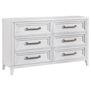  Coaster Furniture Marielle 224843 6-Drawer Bedroom Dresser - Distressed White IMAGE 1