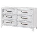  Coaster Furniture Marielle 224843 6-Drawer Bedroom Dresser - Distressed White IMAGE 3