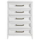  Coaster Furniture Marielle 224845 5-Drawer Bedroom Chest - Distressed White IMAGE 2