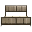  Coaster Furniture Wilkes 224421KE 51-inch Upholstered Eastern King Bed - Dark Cocoa IMAGE 3