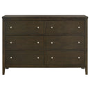  Coaster Furniture Wilkes 224423 6-Drawer Dresser Cabinet - Dark Cocoa IMAGE 2