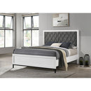  Coaster Furniture Sonora 224861Q Queen Upholstered Panel Bed - White IMAGE 4
