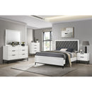  Coaster Furniture Sonora 224861Q Queen Upholstered Panel Bed - White IMAGE 5