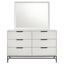  Coaster Furniture Sonora 224863M 6-Drawer Dresser with Mirror - White IMAGE 2