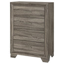  Coaster Furniture Wright 223345 4-Drawer Chest of Drawers - Brown Oak IMAGE 3