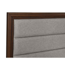  Coaster Furniture Welsley 223441KE 50-inch Upholstered Eastern King Bed - Walnut IMAGE 6